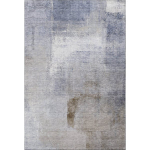 HomeRoots 9' X 12' Blue Ivory Beige Abstract Area Rug - Washable, UV Resistant, Durable & Stylish Home Décor 665259