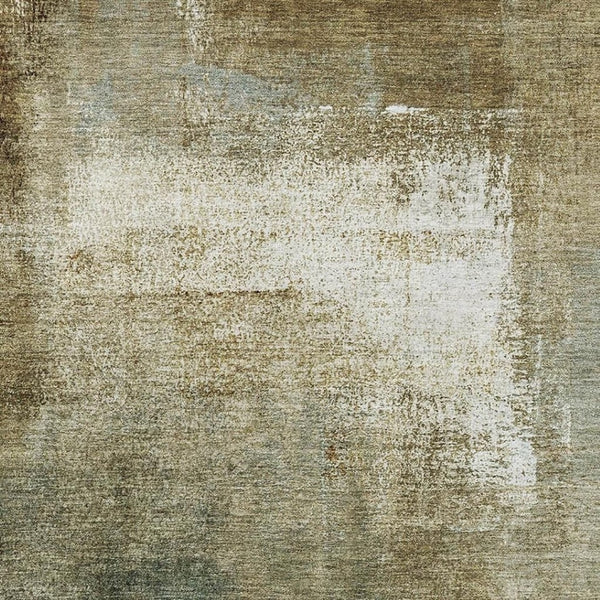 HomeRoots 5' X 8' Washable Abstract Area Rug in Brown, Beige & Ivory - UV Protection for Busy Homes & Style 665262