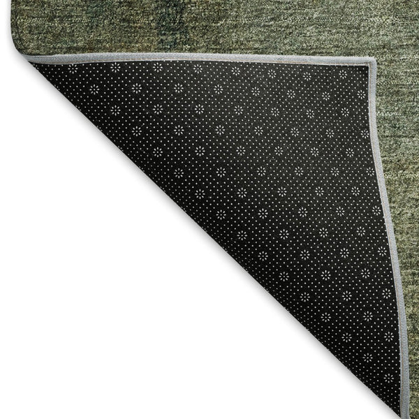 HomeRoots 8' Washable Round Rug in Brown, Beige & Ivory - UV Protected, Stain Resistant, Modern Abstract Design 665263