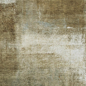 HomeRoots 8' X 10' Washable Brown Beige Ivory Abstract Area Rug with UV Protection for Family-Friendly Homes 665264