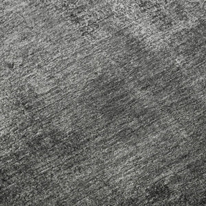 HomeRoots 9' X 12' Abstract Gray Silver Charcoal Area Rug - Durable, Washable & UV Protected for Modern Spaces 665271