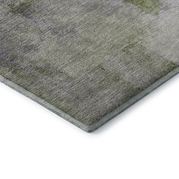 HomeRoots 8' X 10' Washable Purple Ivory Green Abstract Area Rug with UV Protection for Modern Living Spaces 665288