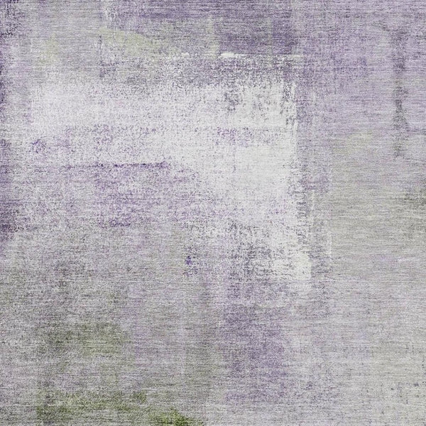 HomeRoots 9' X 12' Washable Abstract Area Rug in Purple, Ivory & Green – UV Protected, Durable & Stylish 665289