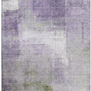 HomeRoots 9' X 12' Washable Abstract Area Rug in Purple, Ivory & Green – UV Protected, Durable & Stylish 665289