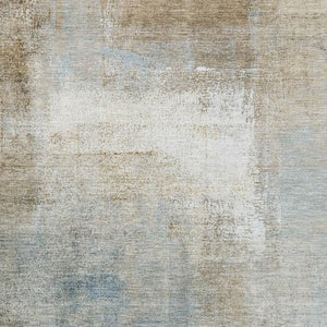 HomeRoots 9' X 12' Stylish Taupe Blue Ivory Abstract Area Rug – Washable, UV Protected & Perfect for High-Traffic Areas 665295