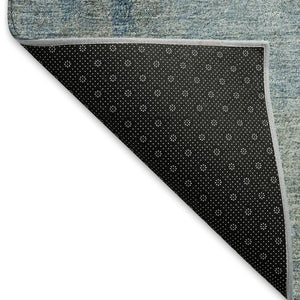 HomeRoots 10' X 14' Taupe Blue Ivory Abstract Washable Area Rug - Durable, UV-Protected, Ideal for Families 665296
