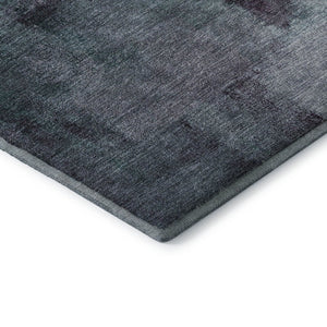 HomeRoots 10' X 14' Teal Ivory Purple Abstract Washable Area Rug - Soft, Durable, Stain Resistant, UV Protected 665302