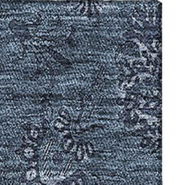 HomeRoots 9' X 12' Blue and Ivory Floral Area Rug – Washable, Stain Resistant, UV Protected for Busy Homes 665307