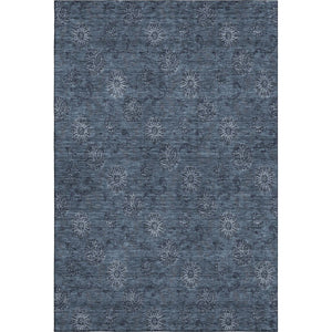 HomeRoots 10' Blue and Ivory Floral Washable Area Rug – Durable, UV-Protected, Perfect for High-Traffic Spaces! 665308