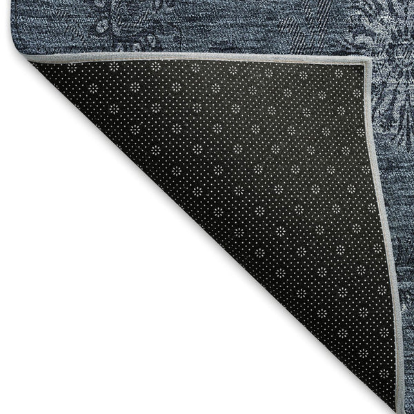 HomeRoots 10' Blue and Ivory Floral Washable Area Rug – Durable, UV-Protected, Perfect for High-Traffic Spaces! 665308