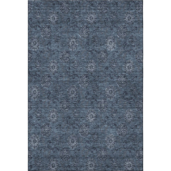 HomeRoots 10' Blue and Ivory Floral Washable Area Rug – Durable, UV-Protected, Perfect for High-Traffic Spaces! 665308