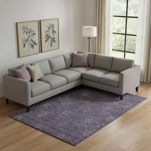 HomeRoots 9' X 12' Eggplant Floral Area Rug - Washable, UV Protected, Durable & Pet-Friendly for Stylish Homes 665319
