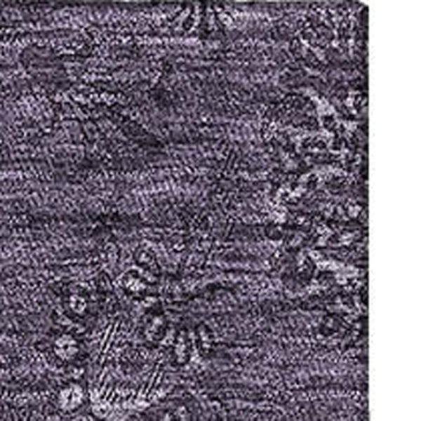 HomeRoots 9' X 12' Eggplant Floral Area Rug - Washable, UV Protected, Durable & Pet-Friendly for Stylish Homes 665319