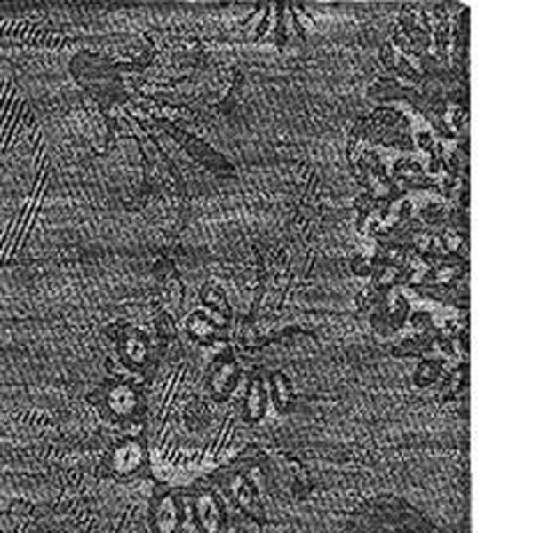 HomeRoots 8' X 10' Gray and Silver Floral Area Rug - Washable, Stain Resistant, UV Protected for Busy Homes 665324
