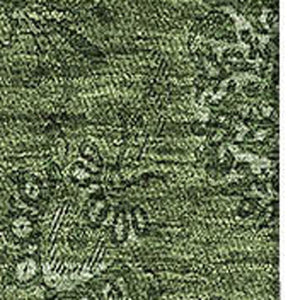 HomeRoots 8' X 10' Olive Green Floral Area Rug - Washable, Stain-Resistant, UV Protected for Family Homes 665330