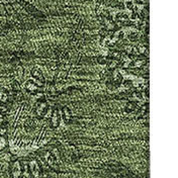 HomeRoots 9' X 12' Olive Green & Ivory Floral Washable Area Rug - Durable, UV-Protected, Perfect for Families! 665331