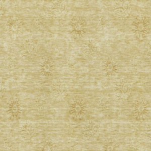 HomeRoots 5' X 8' Gold and Ivory Floral Area Rug - Washable, Stain Resistant, UV Protected for Everyday Elegance 665334
