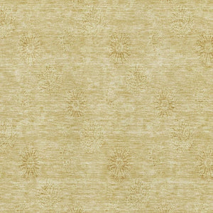 HomeRoots 8' X 10' Gold And Ivory Floral Washable Area Rug - Kid & Pet Friendly, UV Protected, Easy Care! 665336