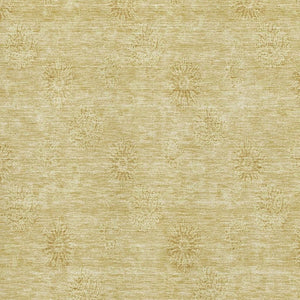 HomeRoots 9' X 12' Gold and Ivory Floral Area Rug - Durable, Washable, UV-Protected for Busy Homes & Style 665337