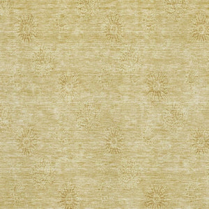 HomeRoots 9' X 12' Gold and Ivory Floral Area Rug - Durable, Washable, UV-Protected for Busy Homes & Style 665337
