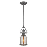 Chadwick 6'' Wide 1-Light Mini Pendant - Weathered Zinc 66534-1 Elk Lighting