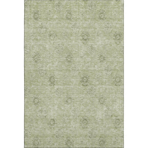 HomeRoots 10' X 14' Sage and Ivory Floral Rug - Washable, UV-Protected, Perfect for High-Traffic Areas! 665362