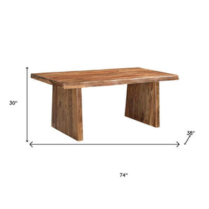 HomeRoots Seven Piece Solid Wood Dining Set with Six Ladder-Back Chairs & Bench for Elegant Dining Experience 665381