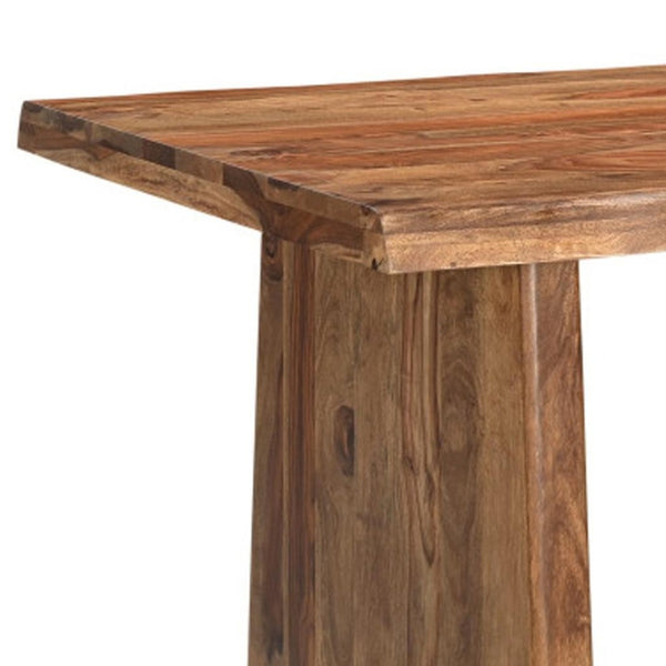 HomeRoots Seven Piece Solid Wood Dining Set with Six Ladder-Back Chairs & Bench for Elegant Dining Experience 665381