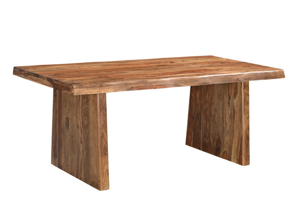 HomeRoots Seven Piece Solid Wood Dining Set with Six Ladder-Back Chairs & Bench for Elegant Dining Experience 665381
