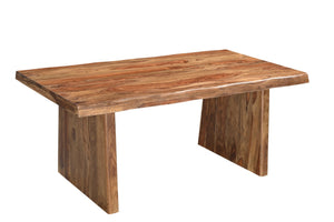HomeRoots Seven Piece Solid Wood Dining Set with Six Ladder-Back Chairs & Bench for Elegant Dining Experience 665381