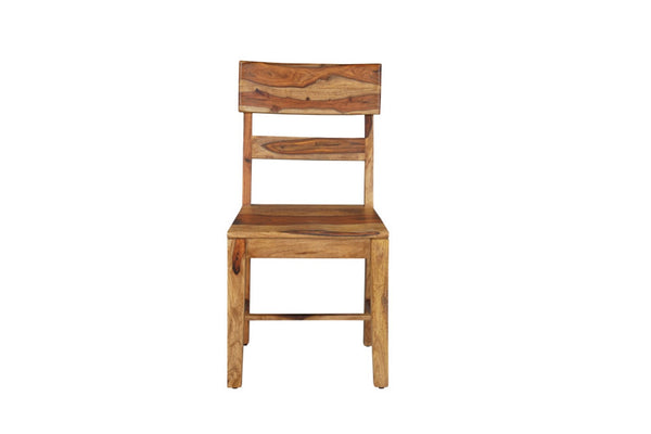 HomeRoots Seven Piece Solid Wood Dining Set with Six Ladder-Back Chairs & Bench for Elegant Dining Experience 665381