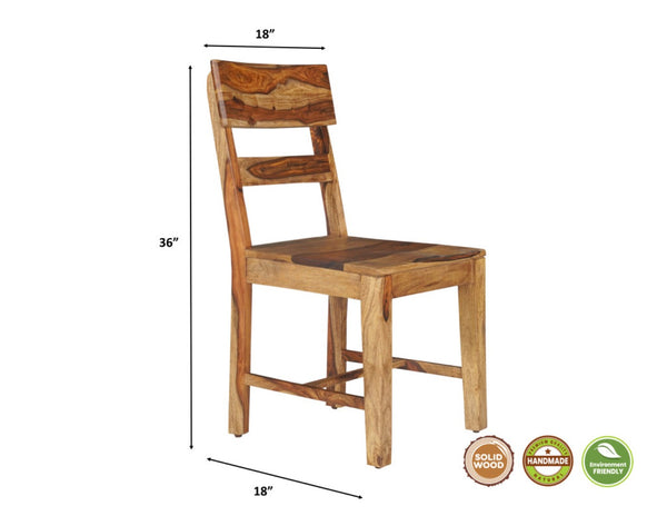 HomeRoots Nine-Piece Brown Solid Wood Dining Set - Durable Table, 8 Ladder-Back Chairs & 1 Bench for Gatherings 665382