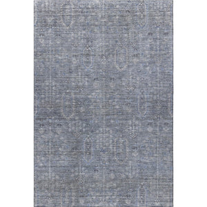 HomeRoots 5' X 8' Southwestern Washable Area Rug - Durable, UV-Protected, Stylish Blue & Gray for Homes 665387