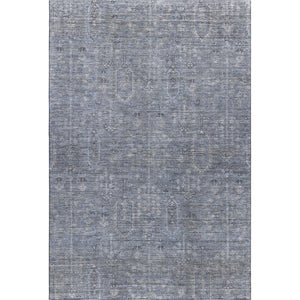 HomeRoots 9' X 12' Blue and Gray Southwestern Washable Area Rug - Durable, UV Protected, Stylish for Any Space 665390