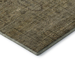 HomeRoots 9' X 12' Brown and Beige Southwestern Area Rug - Durable, Washable, UV Protected for Busy Homes 665396