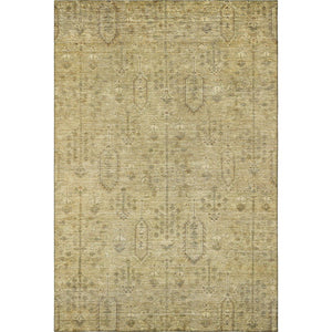 HomeRoots 5' X 8' Gold And Taupe Southwestern Area Rug - Durable, Washable, UV-Resistant for High-Traffic Spaces 665399