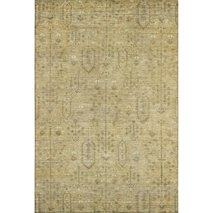 HomeRoots 8' X 10' Gold and Taupe Southwestern Area Rug - Washable, UV-Protected, Durable for Homes with Kids & Pets 665401