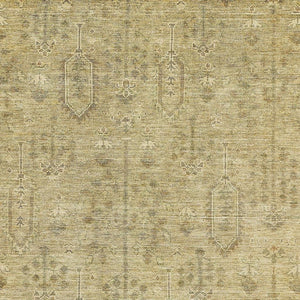 HomeRoots 8' X 10' Gold and Taupe Southwestern Area Rug - Washable, UV-Protected, Durable for Homes with Kids & Pets 665401