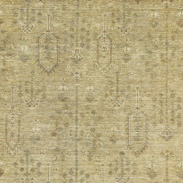 HomeRoots 8' X 10' Gold and Taupe Southwestern Area Rug - Washable, UV-Protected, Durable for Homes with Kids & Pets 665401