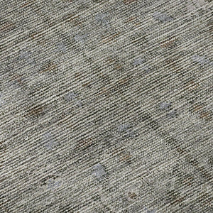 HomeRoots 8' Granite Gray & Silver Southwestern Round Rug - Washable, UV-Protected, Durable for Any Space 665406