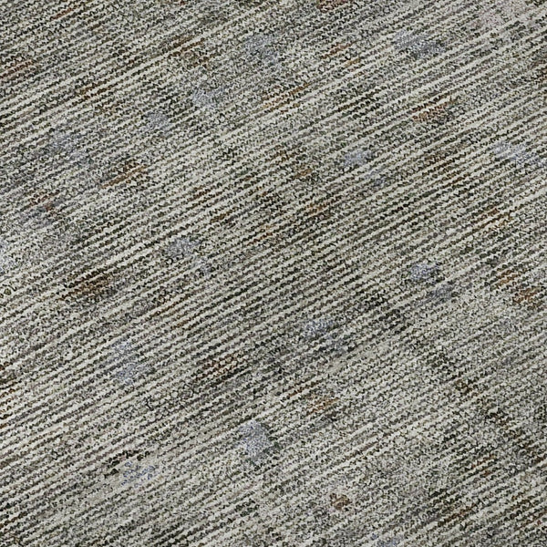 HomeRoots 8' Granite Gray & Silver Southwestern Round Rug - Washable, UV-Protected, Durable for Any Space 665406