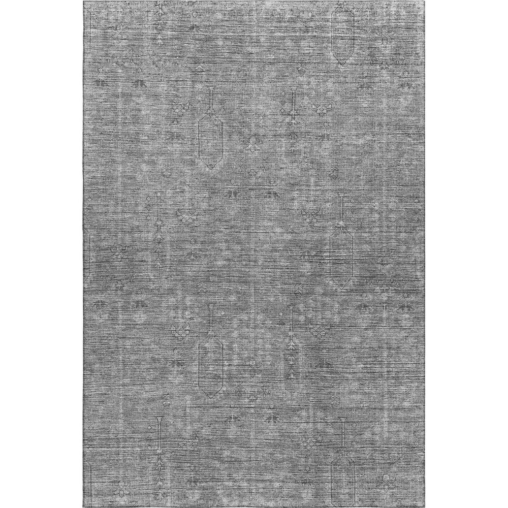 HomeRoots 5' X 8' Gray & Silver Southwestern Area Rug - Washable, UV-Protected, Stain-Resistant & Cozy! 665411