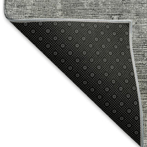 HomeRoots 8' X 10' Gray and Silver Southwestern Area Rug - Durable, Washable, UV Protected for Homes & Patios 665413