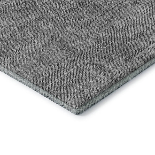 HomeRoots 8' X 10' Gray and Silver Southwestern Area Rug - Durable, Washable, UV Protected for Homes & Patios 665413