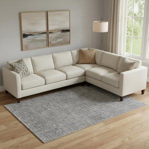 HomeRoots 8' X 10' Gray and Silver Southwestern Area Rug - Durable, Washable, UV Protected for Homes & Patios 665413