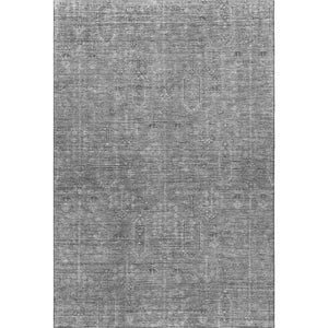 HomeRoots 8' X 10' Gray and Silver Southwestern Area Rug - Durable, Washable, UV Protected for Homes & Patios 665413