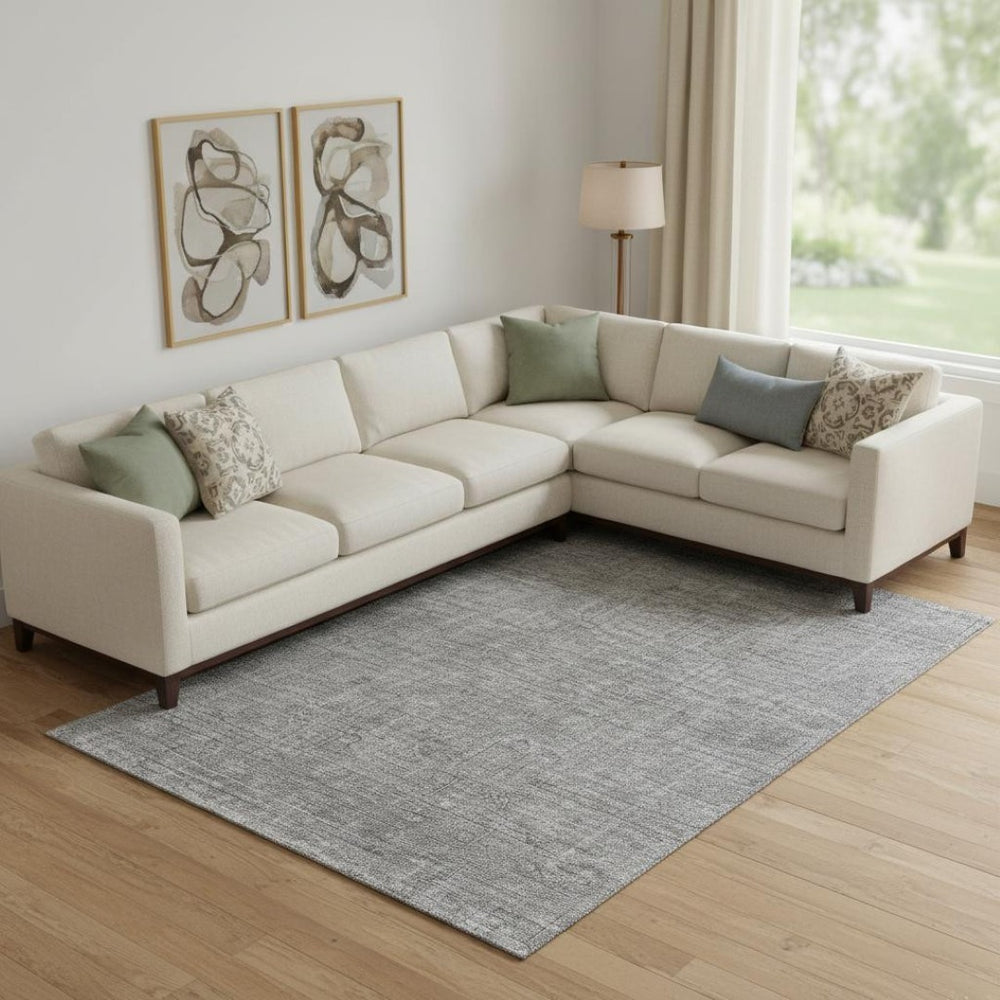 HomeRoots 10' Gray and Silver Southwestern Area Rug - Washable, Stain-Resistant, UV Protected for Active Homes 665415