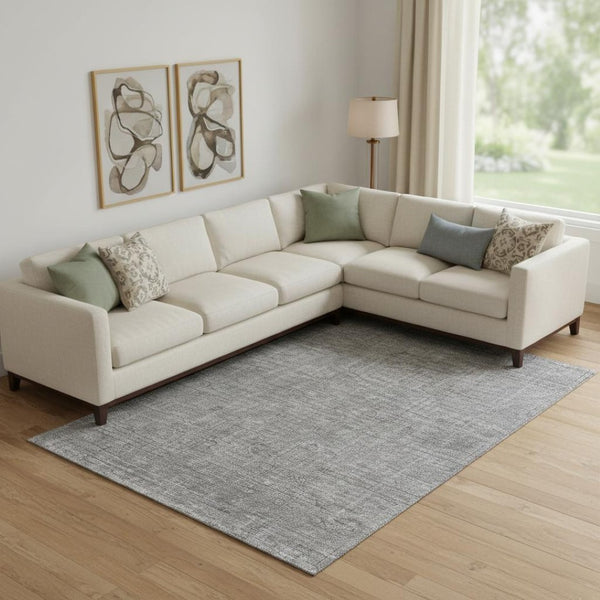 HomeRoots 10' Gray and Silver Southwestern Area Rug - Washable, Stain-Resistant, UV Protected for Active Homes 665415