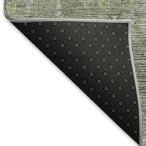 HomeRoots 5' X 8' Southwestern Area Rug in Green and Gray - Washable, UV-Protected, Durable for Homes 665417