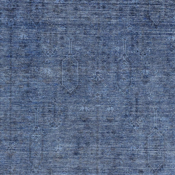 HomeRoots 8' X 10' Navy Blue & Gray Southwestern Area Rug - Washable, UV Protected, Stain Resistant Design 665425